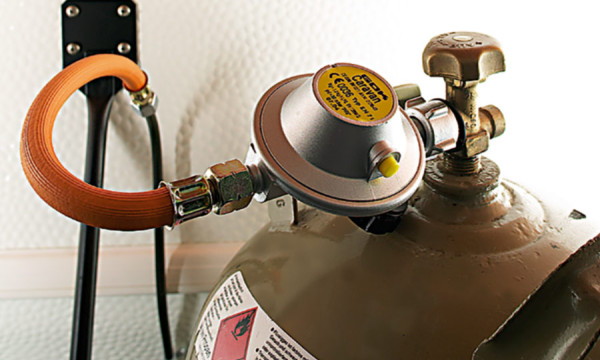 Gas pipe and regulator