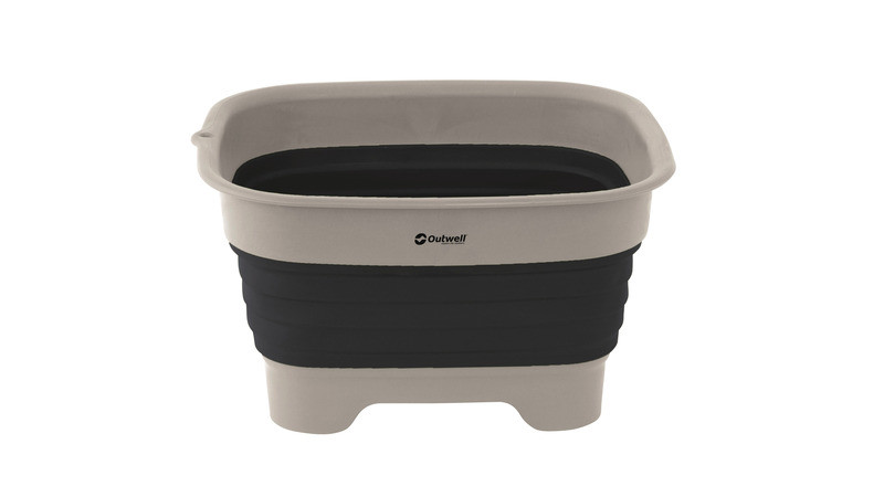 Collapsible bucket with drain OUTWELL, white