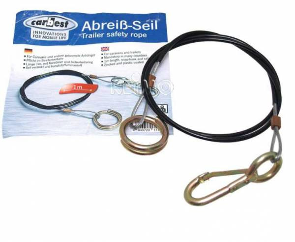 CARBEST safety cable for caravans and trailers with brake