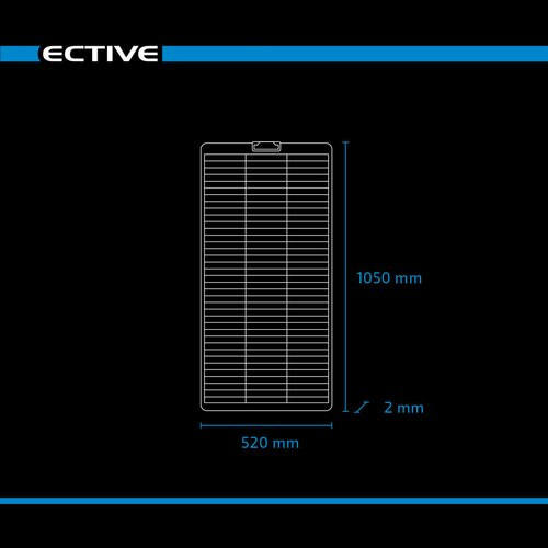 Solar panel semi-flexible monocrystalline ECTIVE SSP 100W