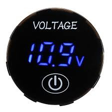 Voltímetro táctil 5-48V LED azul con rosca