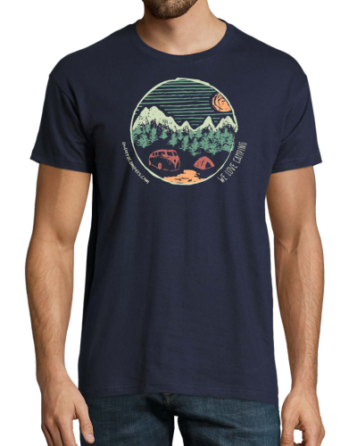T-shirt -We Love Camping- Blau