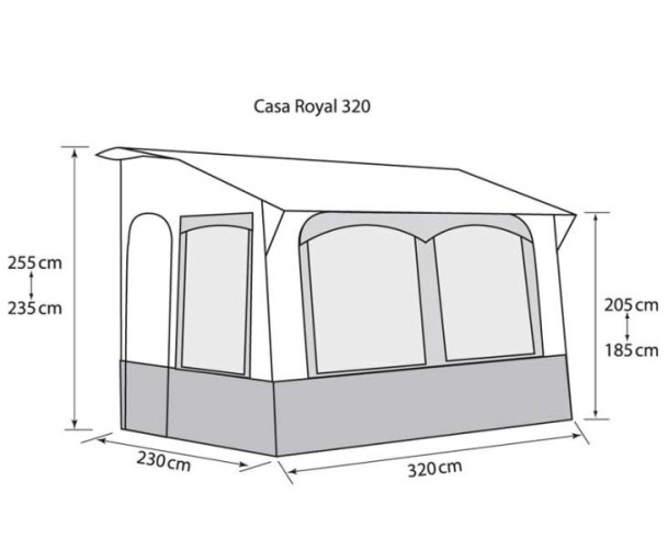Ganzjahres-Wohnwagen-Vorzelt Casa Royal 320