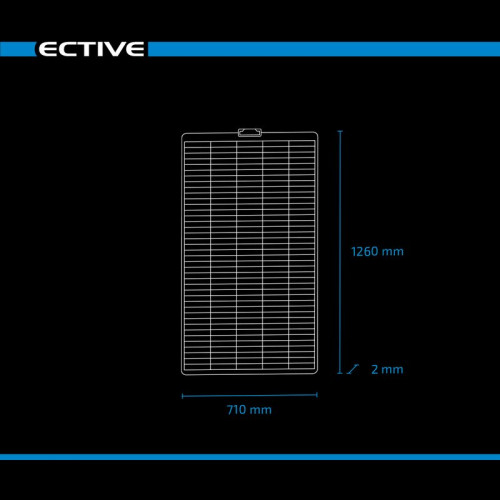 Semi-flexible monocrystalline solar panel ECTIVE SSP 180W
