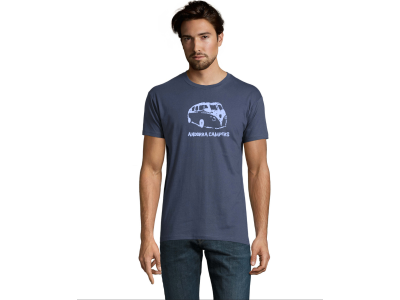 T-Shirt Andorra Campers, Blau Denim