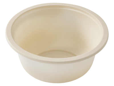 Set of 20 white biodegradable disposable bowls 450ml
