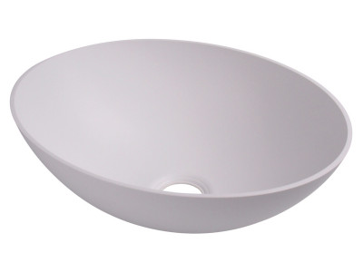 White oval sink