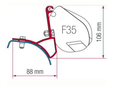 FIAMMA F35 Trafic X83 adapter