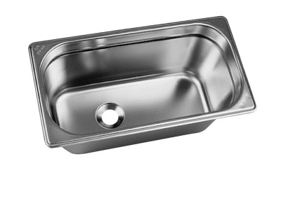 Rectangular steel sink