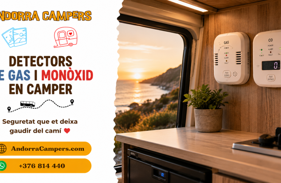 Detectors de gas i monòxid en camper