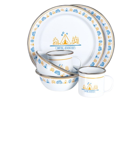 CAMP4 Campfire Emaille Geschirrs-Set - Andorra Campers Online Shop