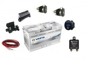 Kit de instalación de segunda batería VARTA 95Ah relé automático Victron -  Andorra Campers