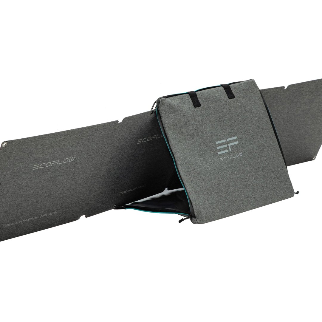 ECOFLOW Panneau Solaire Pliable 110W + Station d'énergie Portable