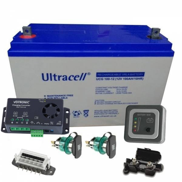 Kit d'installation de batterie auxiliaire 100Ah EURO6 avec booster