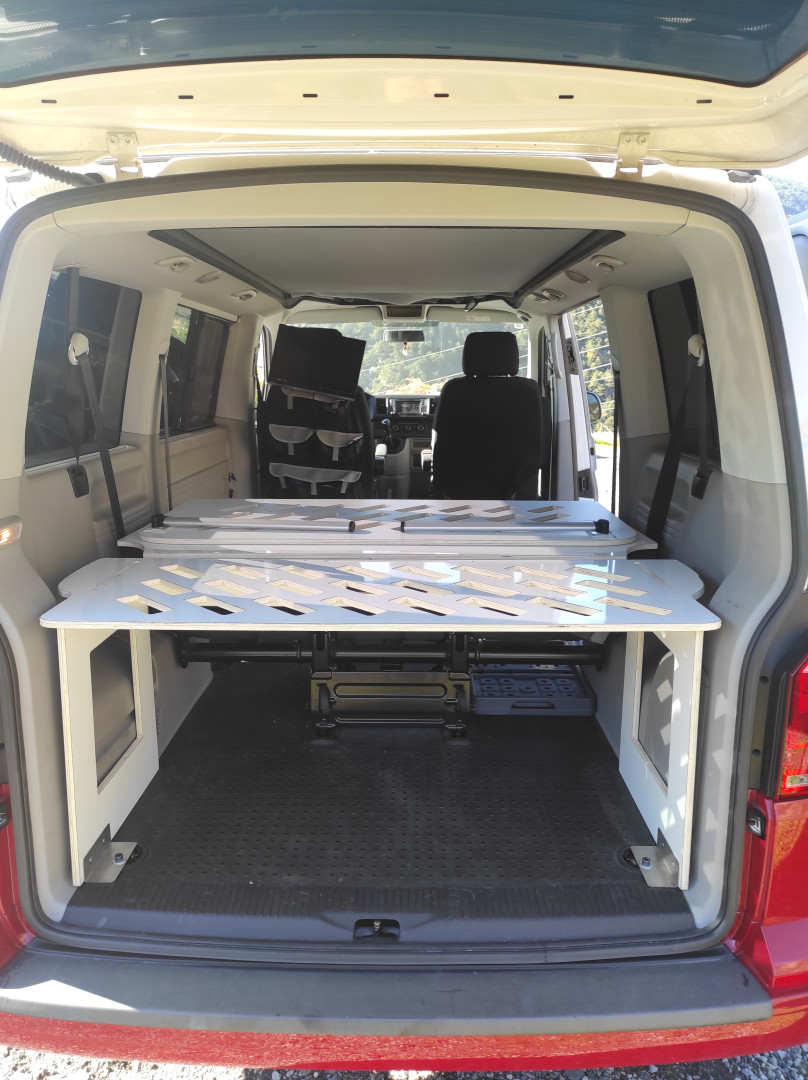 VW T5 / T6 Transporter Caravelle Bed Kit, incl mattress INDOOR