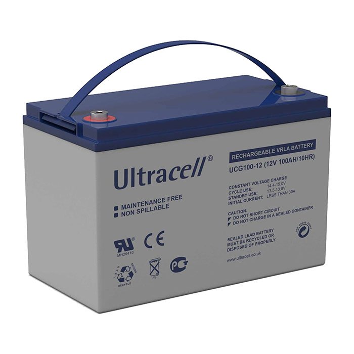 Batterie Gel 12V 20Ah Ultracell - Longue Durée De Vie (12 Ans) - Pour Solaire, éolien, Véhicules électriques, Fauteuils