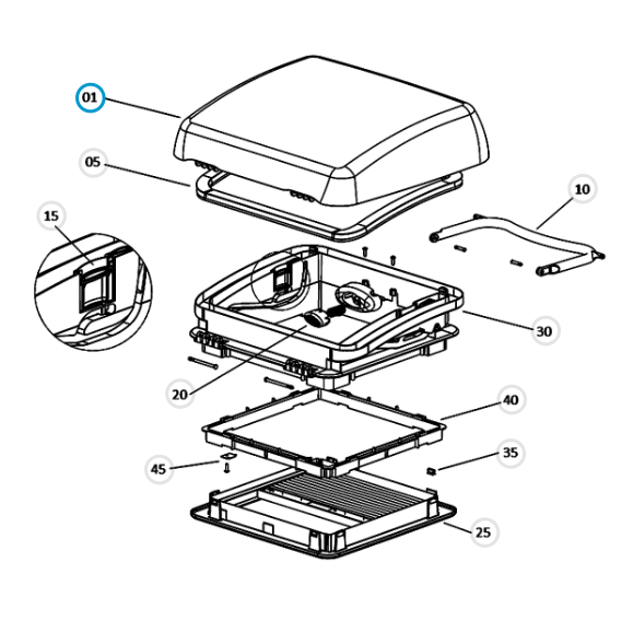 DOMETIC Heki 2 960X655 Bullauge für Wohnwagen (VENT) - 9104100235 4015704182361