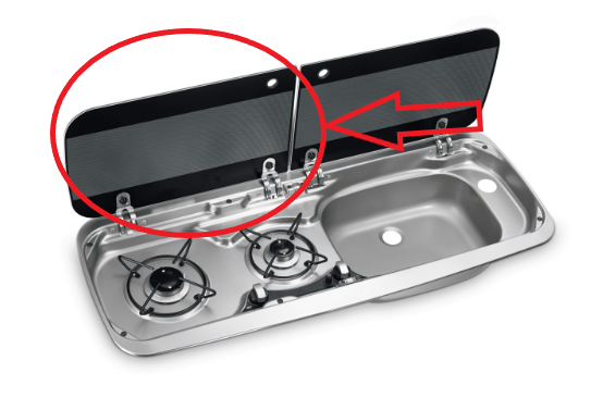 Recambio cristal izquierdo para cocina DOMETIC 9222R (2370)