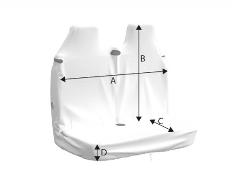 Housse de double siège arrière GLASSY Army ceinture de sécurité centrale