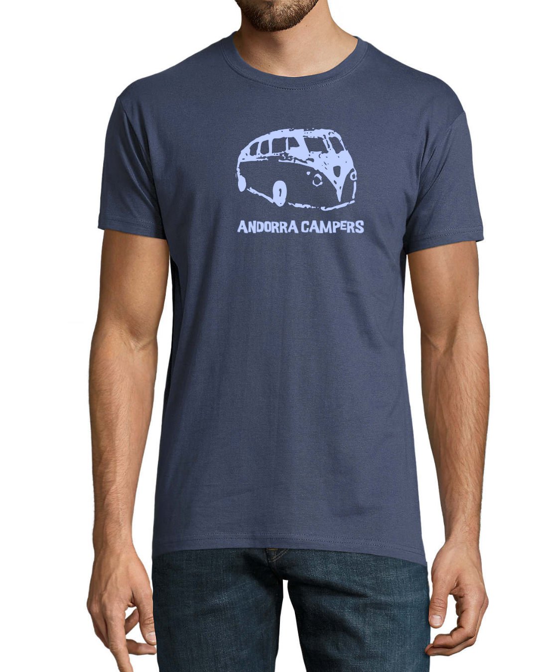 T-shirt Andorra Campers, Bleu Den