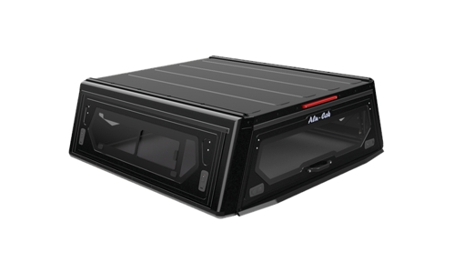 Hardtop ALU-CAB "Contour Next Generation" para Ford Ranger T6 doble cabina de 2012 a 2022 - aluminio negro con ventanas laterales