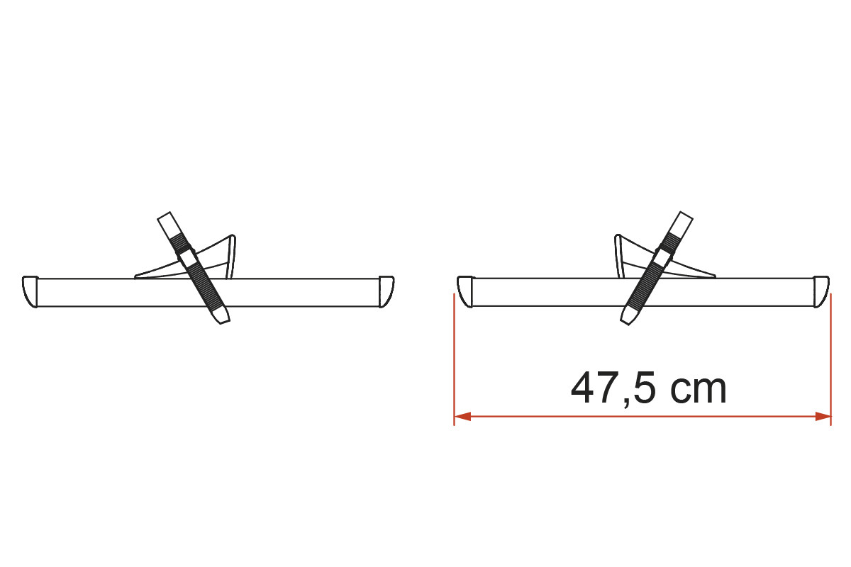 FIAMMA Kit Rail Premium 48 Fahrradschiene Schwarz