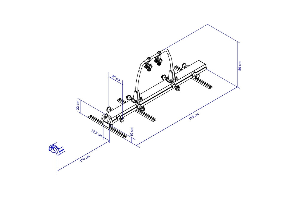 Kit 140cm per THULE Veloslide Garatge