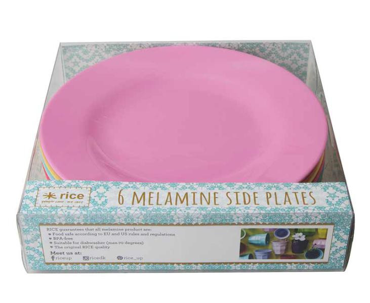 RICE plate set 6 pcs. Ø 20 cm, 6 colors