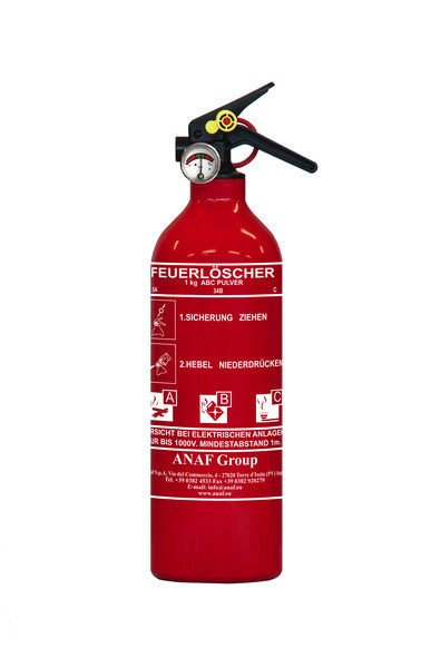 ABC Feuerlöscher 1kg mit Druckanzeige