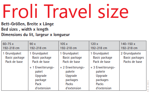 FROLI STAR and TRAVEL bed base