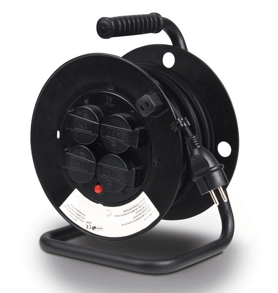 Cable reel with 4 sockets, 25 m