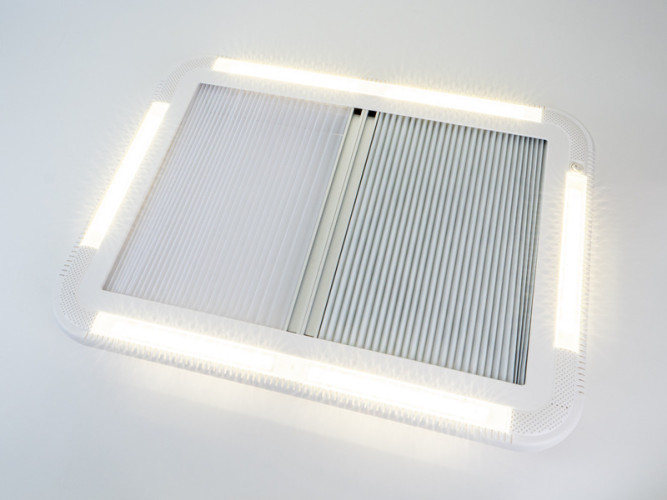 Skylight CARBEST Panorama with LED, 70x50 mm