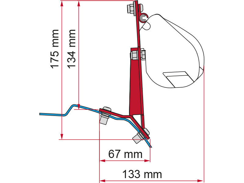 Adaptateur FIAMMA F35 et F45 pour Ford Custom H1 L1