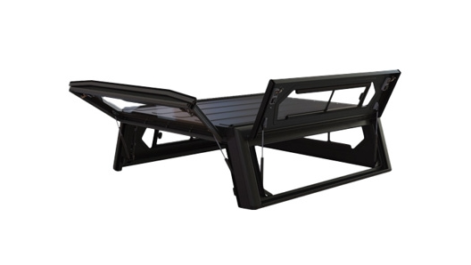 Hardtop ALU-CAB "Contour Next Generation" para Ford Ranger doble cabina a partir de 2023 - aluminio negro con ventanas laterales