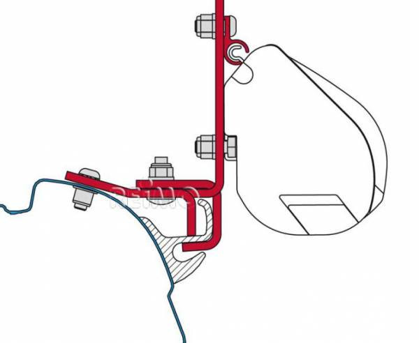 FIAMMA F35 VW T5/T6 adapter with BRANDRUP guide