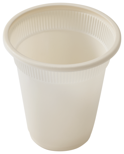 Set of 20 white biodegradable disposable cups 240ml
