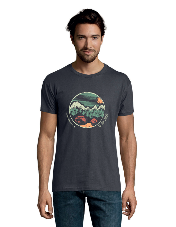 T-Shirt -We Love Camping- Gray