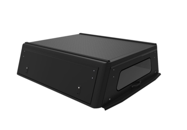 Hardtop ALU-CAB Explorer 3 para Ford Ranger doble cabina de 2012 a 2022 - aluminio liso negro