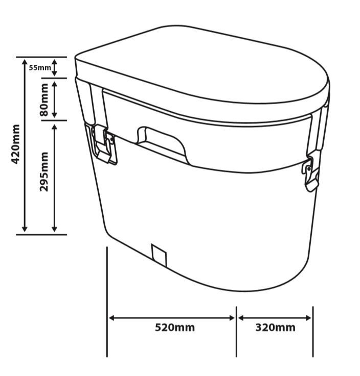 Camping Kompost Toilette WC Blue Diamond Natur