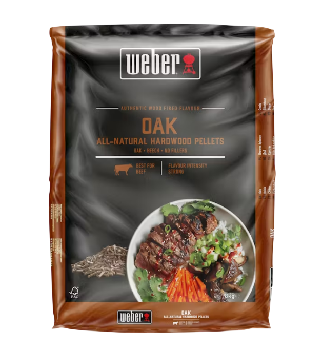 Pellets de bois WEBER chêne 8 kg