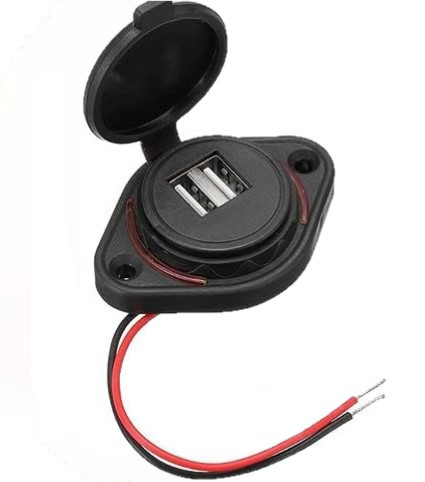 Toma USB doble de superficie 5V 2,4Ah con tapa
