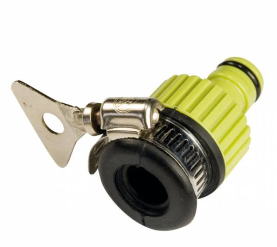 Hose faucet adapter with wing nut