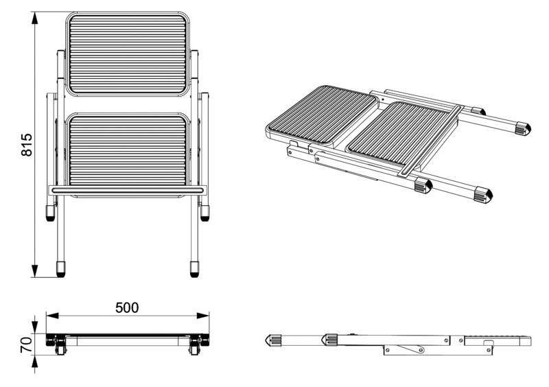 CARBEST Folding Double Step