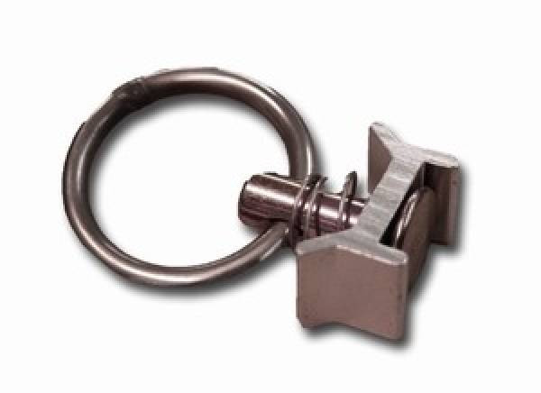 Simple anchoring ring for lashing rail