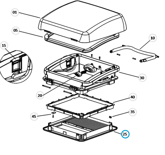 Cadre intérieur DOMETIC Micro-Heki