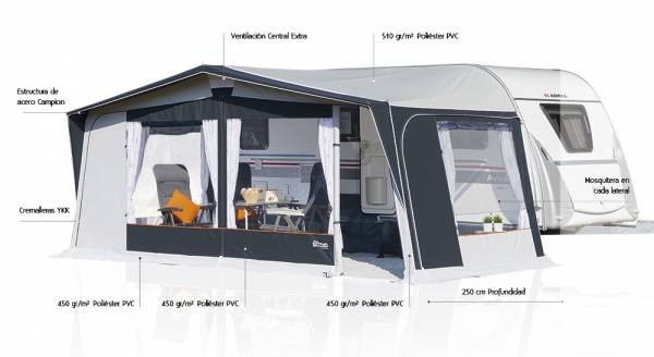 Caravan awning INACA Sintra 250