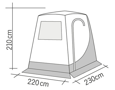 REIMO Trapez Premium tailgate awning for Trafic and Spacetourer