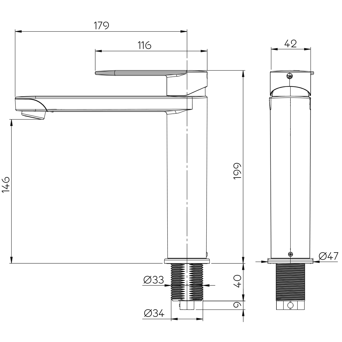 Faucet Reich Linnea L - Matte Black