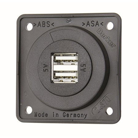Berker USB-Ladesteckdose 12V zweifach - Anthrazit