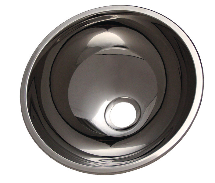 Round steel sink